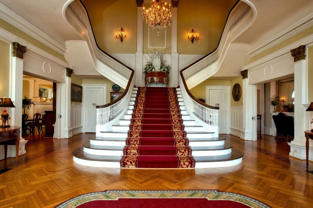 Luxury hotel lobby showcasing professional hospitality and accommodation services
